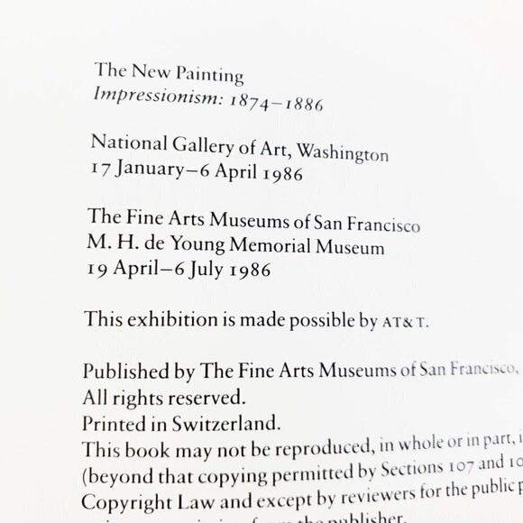 New Painting Impressionism 1874-1886 VTG 1986 Fine Art Museum San Francisco Book - Picture 5 of 12